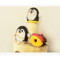 DIY Hand Painting Pet Toy TPR Foam Penguin Shape Food Leakage